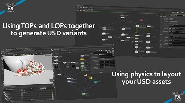 Houdini 18.0 Live : Using PDG to create USD variants and layout with physics