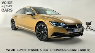 17 Volkswagen Arteon Sitzprobe Erste Kritik Vw Arteon Review Vw Passat Cc 17 Youtube