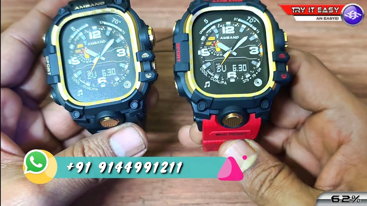 🔥 Amband Watch Ultra Case Combo –  in Red & Black! 🟥⬛ Military Style Shockproof Armor 💥