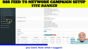 6 Yive Ranker RSS Feed to Network Campaign setup yiveranker