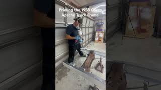 Priming the 1958 Chevy Apache Truck Frame!