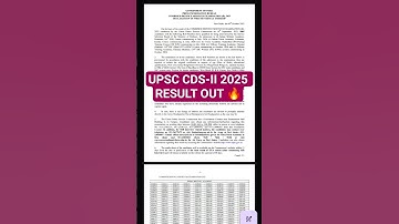 UPSC CDS-II 2025 RESULT OUT 🔥#shorts #ytshorts #upsc #ssc #viralvideo #trendingshorts #education