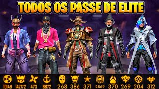 TODOS OS PASSES DE ELITE DO FREE FIRE ( S1 - S55 ) ATUALIZADO 2023