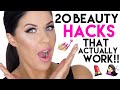 20 BEAUTY HACKS THATS ACTUALLY WORK!! NO BS!! MAKEUP, SKIN, HAIR GROWTH + NAILS!!