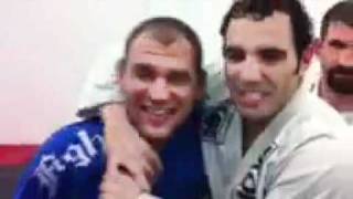 Gladiators Guys Training With Cyborg