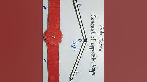 Concept of opposite rays