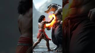 Fighter Vs Giant Crocodile. Who Wins? Ai Desides