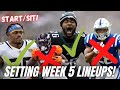 SETTING MY WEEK 5 LINEUPS! I Lost Javonte and JT! FANTASY FOOTBALL 2022