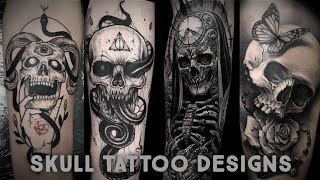 Skull Tattoo Designs with Motivational Quotes || Trigger Tattoo