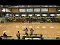 第42回全国高校選抜ハンドボール大会・男子３回戦  瓊浦 vs 浦和学院 後半   2019.3.26 埼玉県三郷市総合体育館  ユニフォーム黄・浦和学院、赤・瓊浦