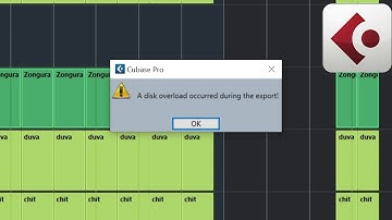 Cubase 2024 A disk overload occurred during the export!