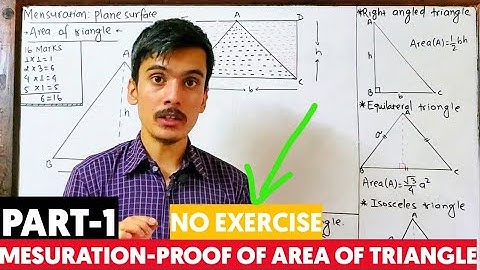 Mensuration - Area of Triangle Part-1 || Proof of formula || SEE C. Maths 2077
