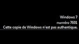 كيفية تفعيل الويندوز و ازالة Windows 7 Numre 7601 Cette Copie De Windows N Est Pas Authentique Youtube
