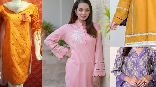 Summer kurti designs,kurti designs with lace,lawn kurti k designs