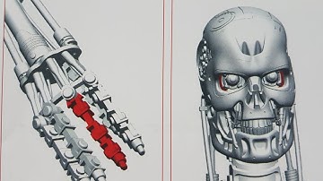 Build the T-800 Part 10 - Eye Sockets and Right Middle Finger