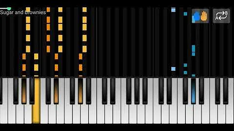 DHARIA - Sugar & Brownies Piano Tutorial/version easy piano tutorial,