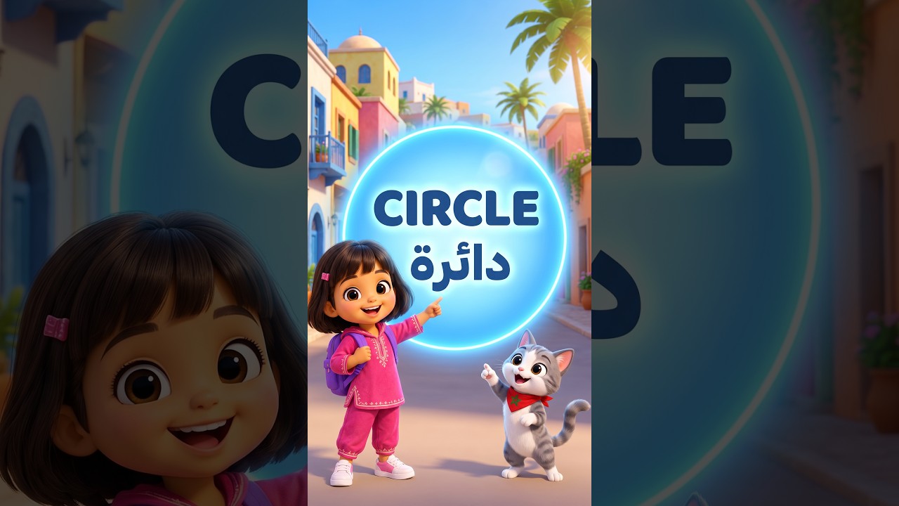 Learn Shapes for Kids 🔵 Circle | Mira and Miro | English & Arabic