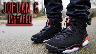 retro 6 infrared on feet