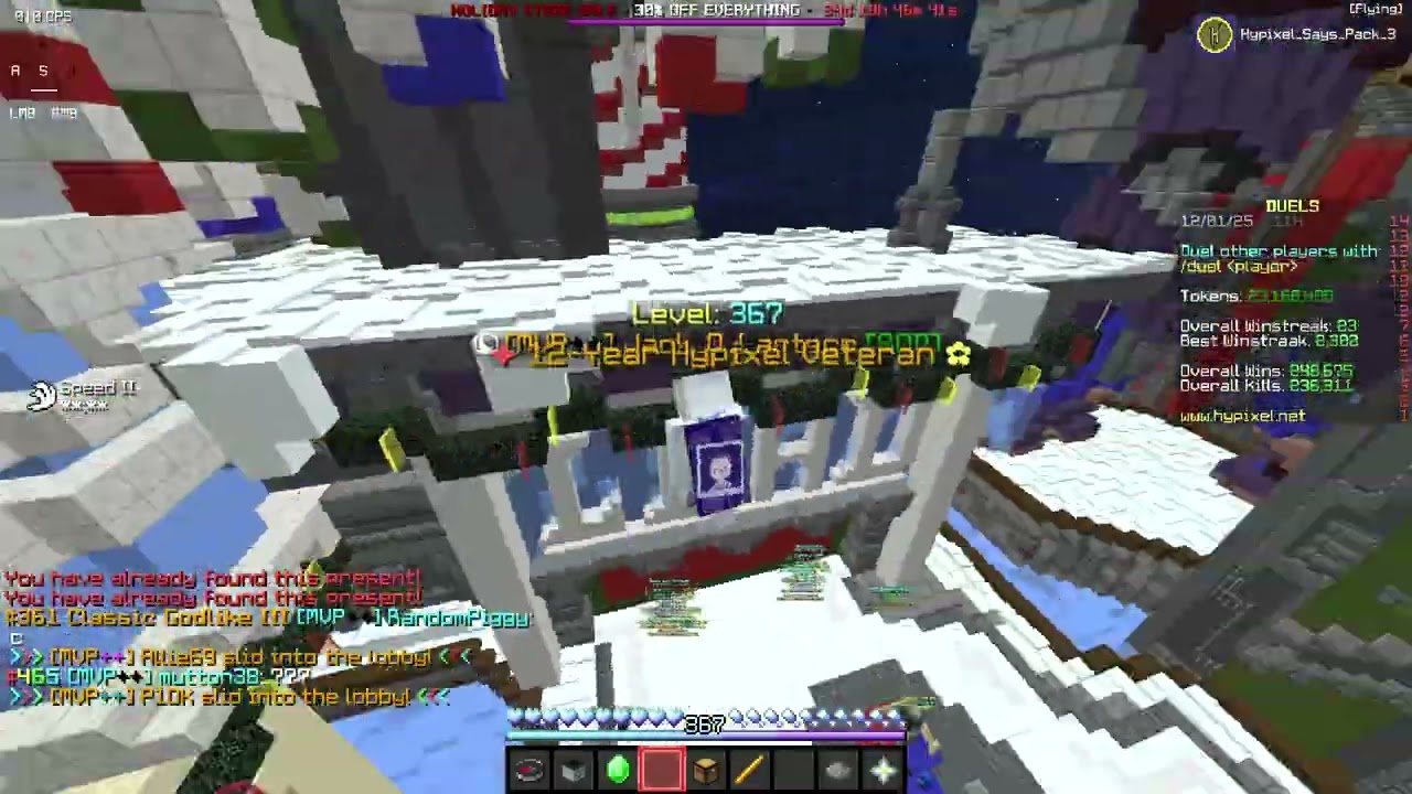 HYPIXEL DUELS NEW LOBBY + PRESENT TUTORIAL