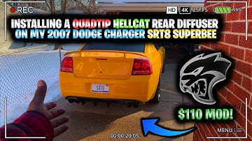 😮‍💨🐈‍⬛🔥 INSTALLING A QUADTIP HELLCAT REAR DIFFUSER ON MY 2007 DODGE CHARGER SRT8 SUPERBEE!