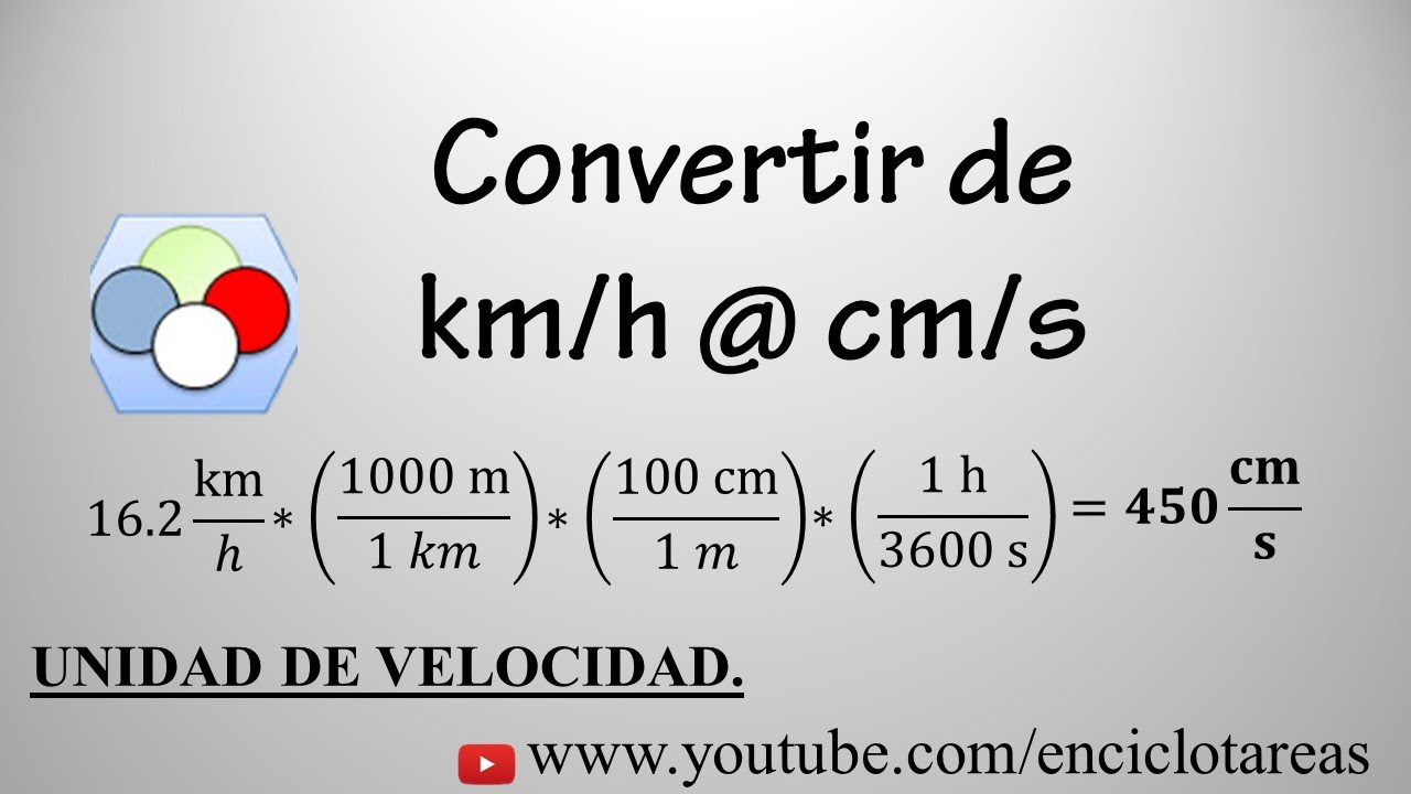 Como convertir 80 km/h a m/s 