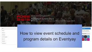 How to view event schedule and program details on Eventyay screenshot 3