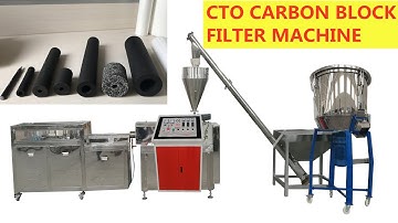 CTO Activated Carbon Block Filter Manufacturing Machine For Slim/Jumbo Carbon Filter Cartrodge