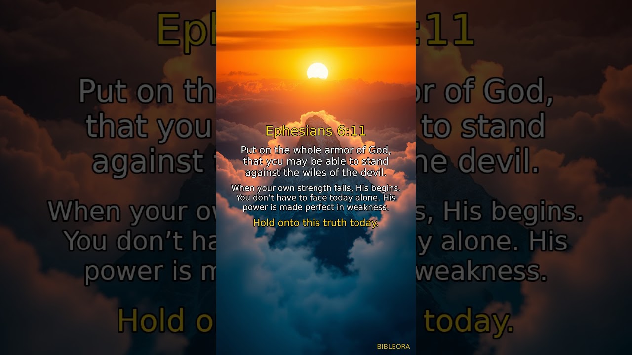 🙏 GOD'S WORD: Find Strength | Ephesians 6:11 #shorts