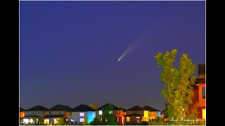 Time Lapse of Comet NEOWISE, includes the International Space Station