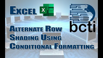 Microsoft Excel - Shade Alternate Rows Using Conditional Formatting