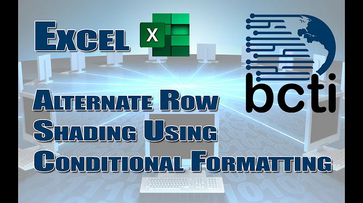 Microsoft Excel - Shade Alternate Rows Using Conditional Formatting