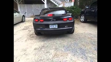 Camaro SS before and after header install