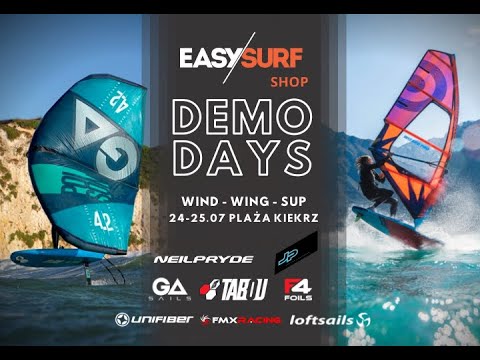 EASY SURF Shop demo days 24-25.07.2021 Kiekrz - testing wind, wing foil ...