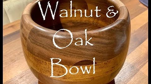 Woodturning - Walnut and Oak segmented bowl