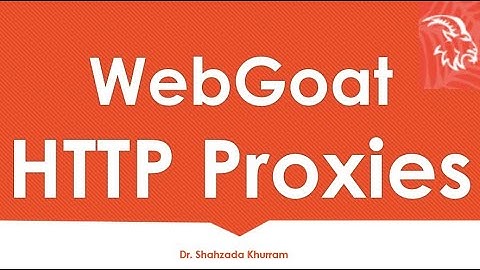 HTTP Proxies | WebGoat Lab