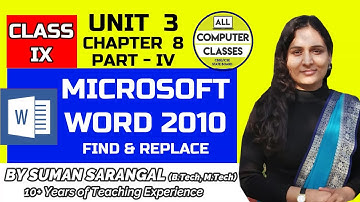 Office Tools | Class IX  |  Unit 3 | Chapter 8 | Part 4 | Microsoft Office  | All Computer Classes
