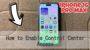 How to Enable Control Center Access With in Apps iPhone 16 Pro Max