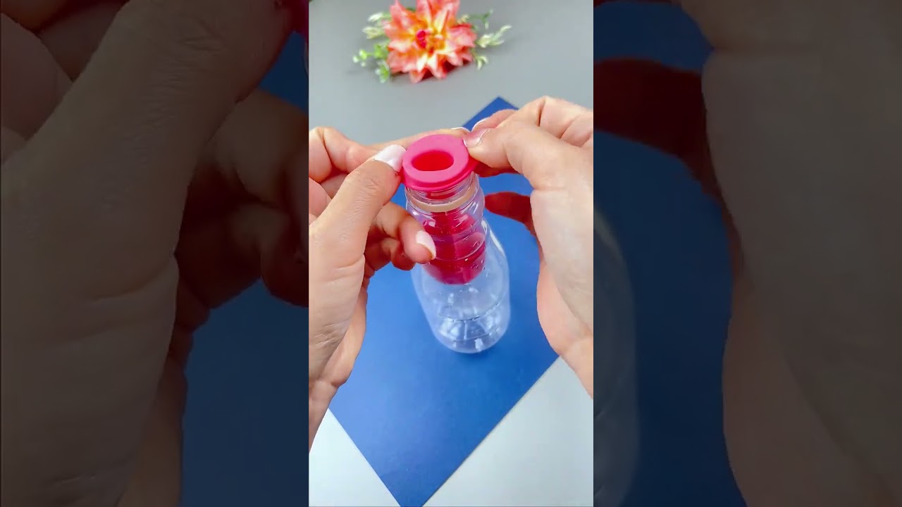 天热了，又到了玩水的季节，和孩子用瓶子做个好玩的小喷泉 变废为宝手工 手工diy 手工制作 亲子手工 创意手工