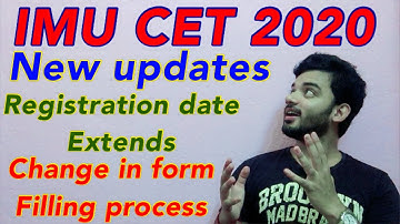 IMU CET 2020 🔥 New Updates 🔥 / Registration date extends / Change in form filling Process