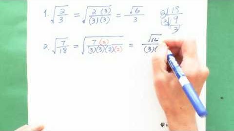 Algebra: Radicals & Operations: Simplifying Fractions (1)