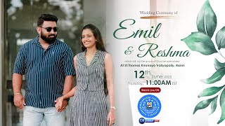 Live Emil & Reshma Wedding St. Thomas Knanaya Valiyapally, Ranni Msks News