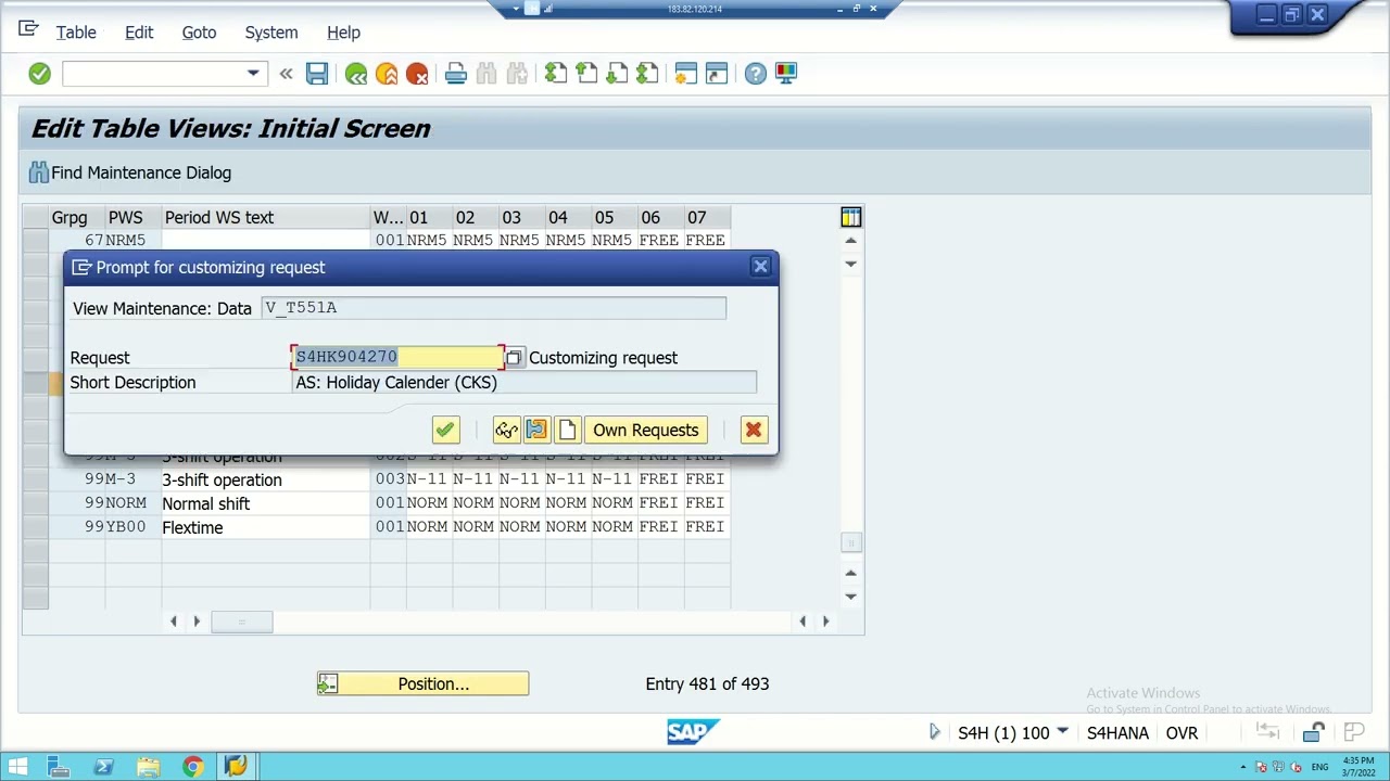 Customizing Error In Work Schedule Rule In Sap Hr