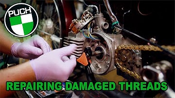 How to repair a stripped or damaged thread properly! Puch Maxi with a stripped crankshaft