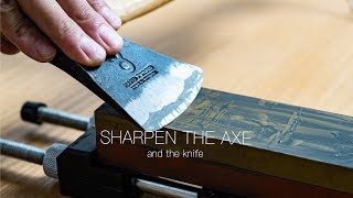 【キャンプ道具】斧とナイフを研ぐ！包丁砥石での研ぎ方 sharpen knife