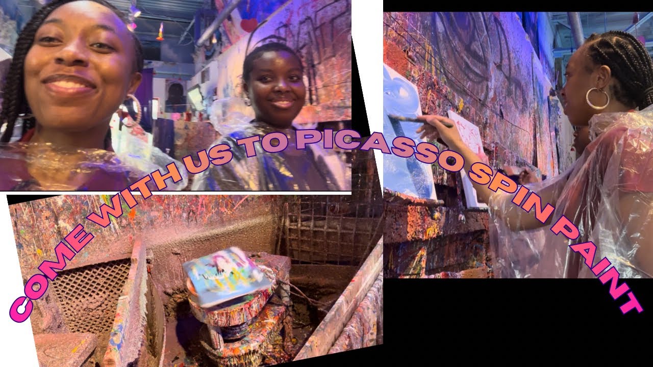 Picasso Spin Art Vlog w/ My Cousin 👩🏽‍🎨🫟