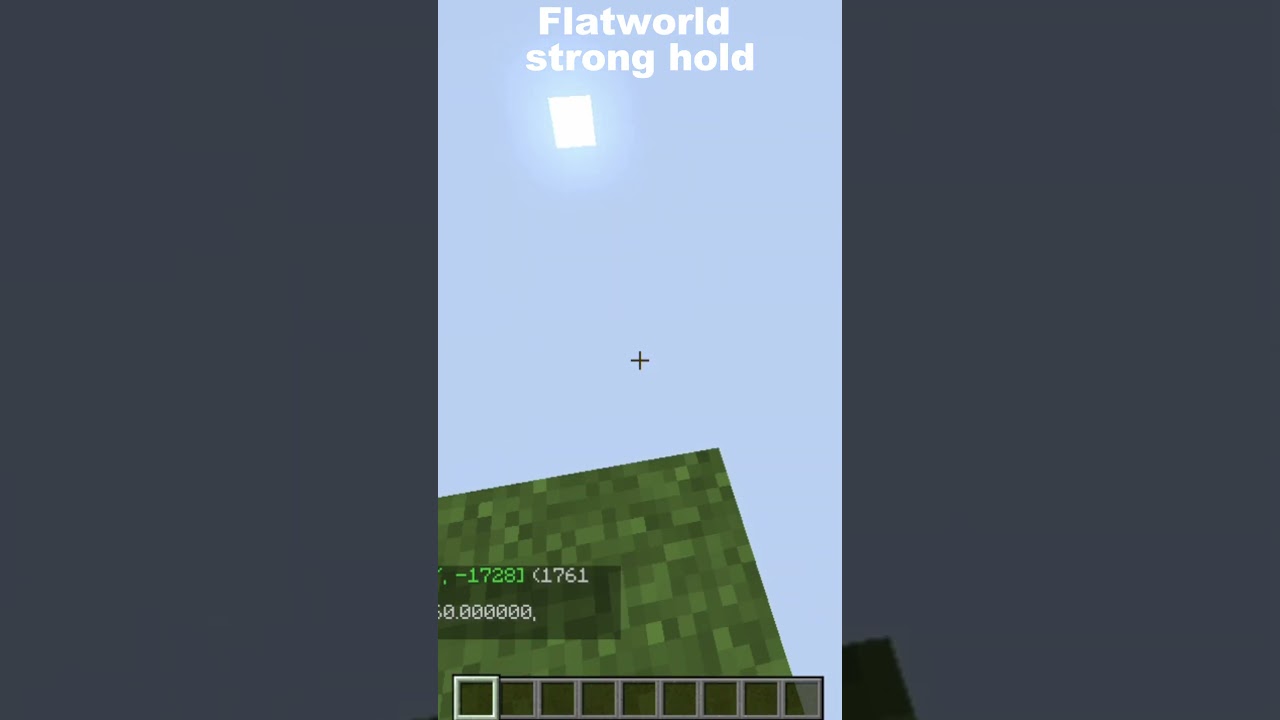 Minecraft flat world stronghold.