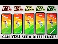 [Slow Motion] 165Hz vs 144Hz vs 120Hz vs 90Hz vs 60Hz - Smartphone Screen Refresh Rate Comparison