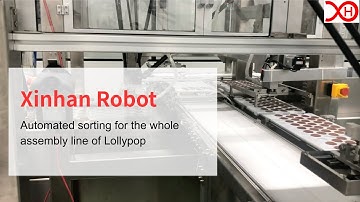 Xinhan Robot | Have a closed look at the automated sorting for Lollypop with Delta robot~