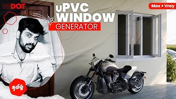 uPVC Window Generator 3dsmax Tutorial in Tamil #dotmattech