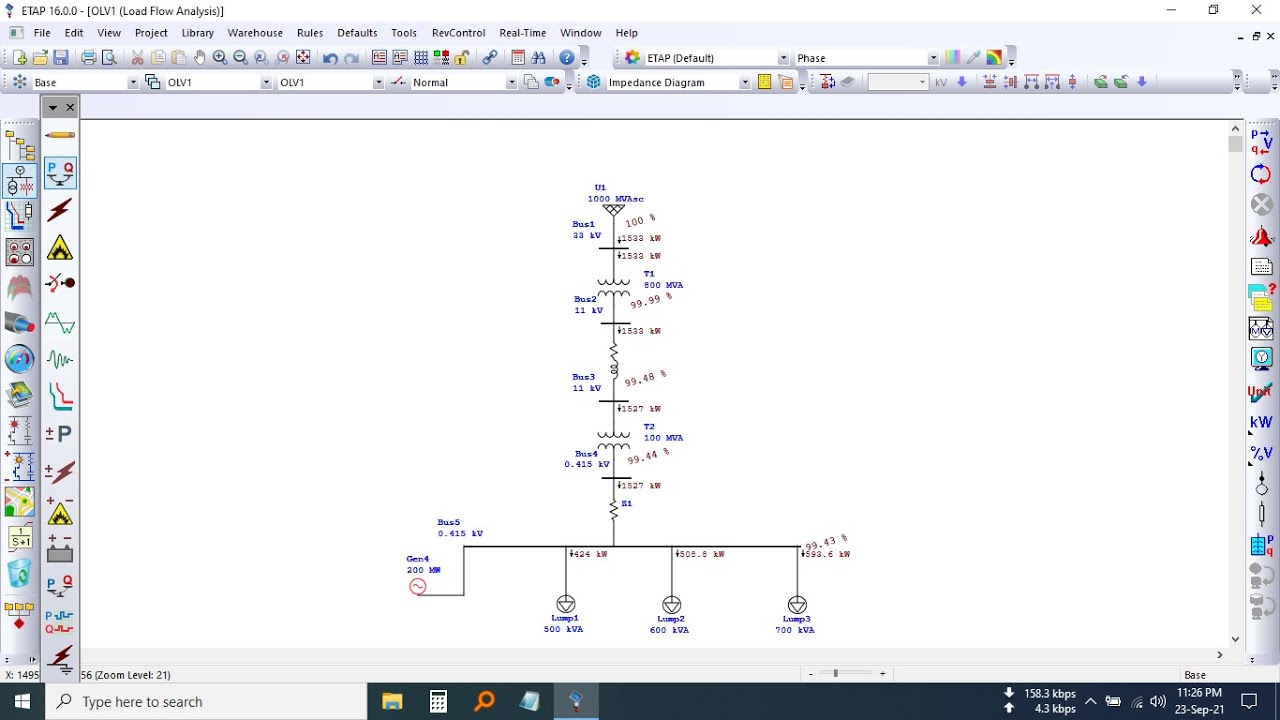 The diagram calculate the symmetrical and unsymmetrical fault by using ...